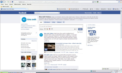 Na Facebook zamířil také M-klub a kino Svět